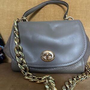 Coach Faye Carryall Crossbody Handbag Leather & Suede